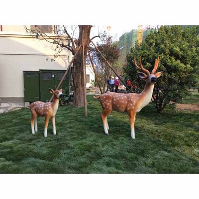 Modern garden life size fiberglass deer sculpture resin animal statue for outdoor decoration