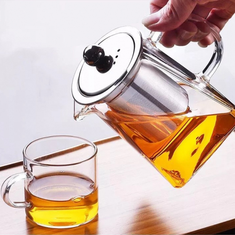 Top Sellers Tea Kettle And Tea Pot Maker Glass Teapot With Removable Loose Tea Infuser Stovetop Safe Glass Teapot