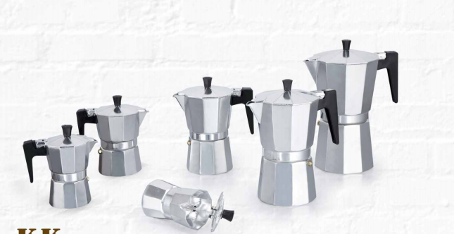 Eco Coffee Mocha 120ML 240ML 360ML Hot Sale Custom Italian Espresso Aluminum Moka Pot With Brush Spoon Moka Mocha Pot