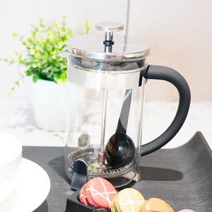 Wholesale custom glass french press cafetiere portable small mini plastic coffee tea maker pot