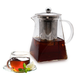 Hot Style Glass Tea Pot With Removable Stainless Steel Infuser and Steeper Tea maker