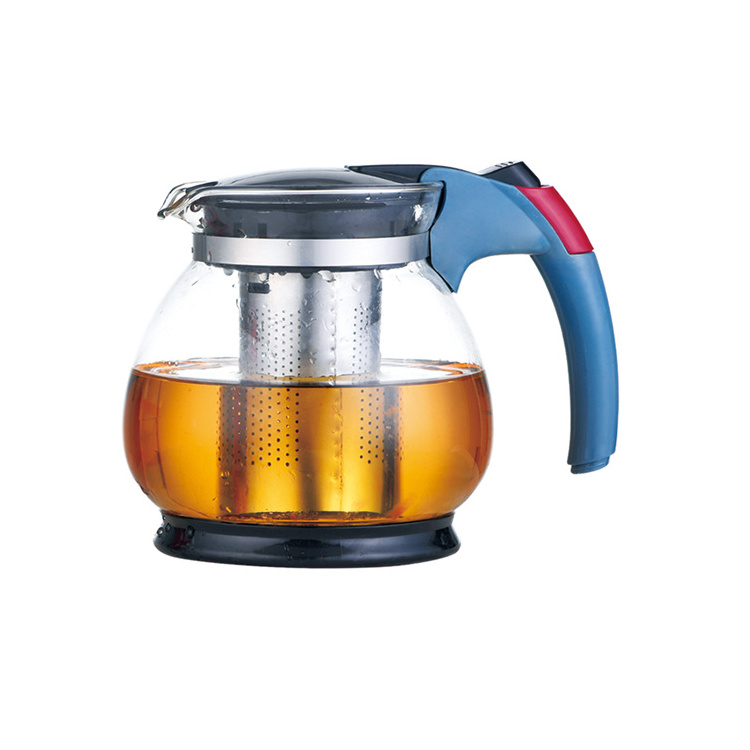 Glass Teapot With Removable Infuser, Stovetop Safe Tea Kettle