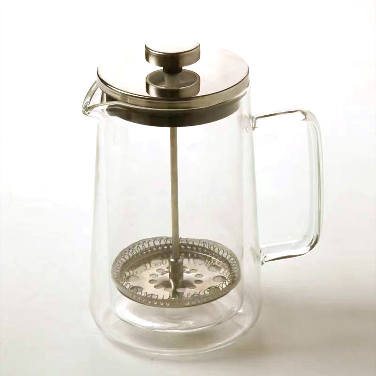 Coffee Tea Maker Coffee French Press Borosilicate Glass Stainless Steel Custom Double Wall French Press