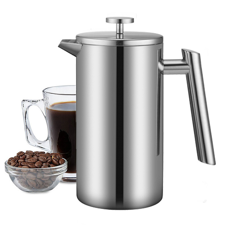 cafetera francesa pot set stainless steel metal glass travel portable filter maker coffee french press