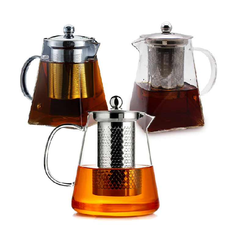 Hot Style Glass Tea Pot With Removable Stainless Steel Infuser and Steeper Tea maker