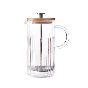 New Arrival French Press Coffee Maker Double Wall Glass Handle French Press Coffee Plunger With Lid,