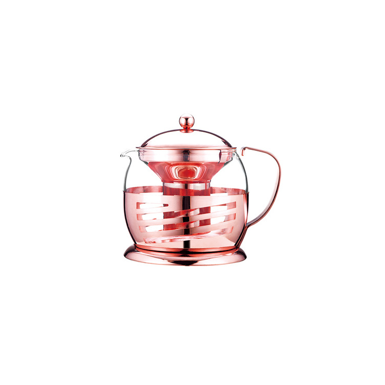 Lazy Semi-Automatic Glass Teapot household Kungfu Glass Tea Set Heat Resistant Glass Tea Pot With Strainer