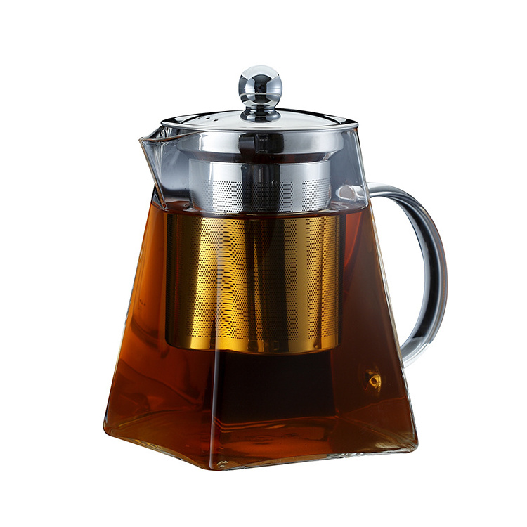 Hot Style Glass Tea Pot With Removable Stainless Steel Infuser and Steeper Tea maker