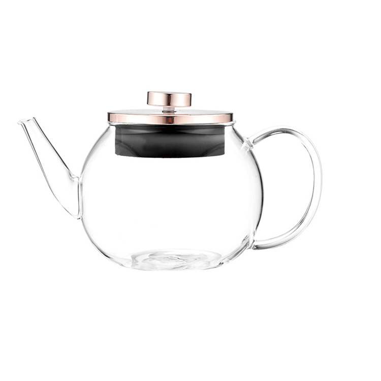 Glass Teapot With Removable Infuser, Stovetop Safe Tea Kettle