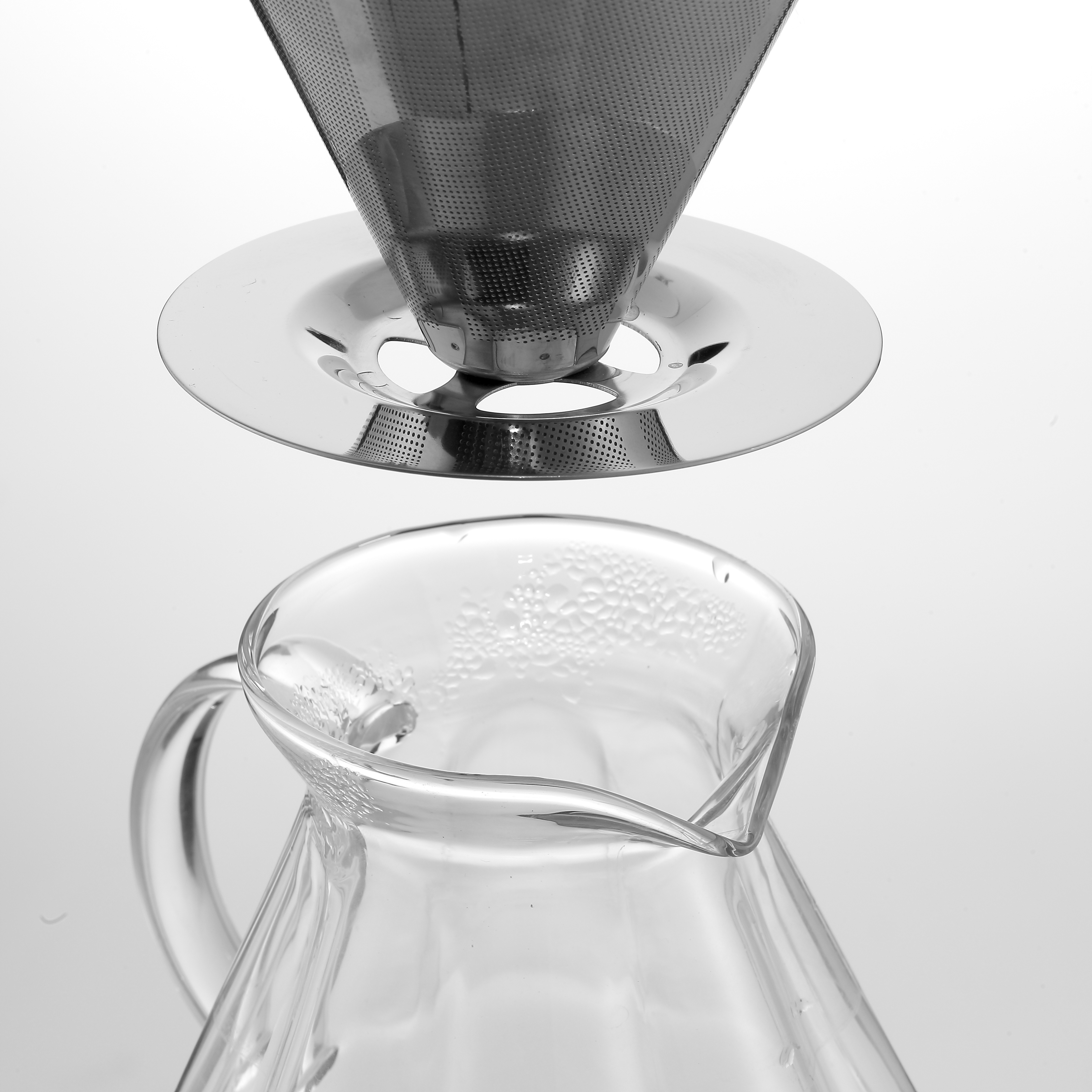 Hot Sale High Resistant Glass Drip Coffee Maker With Stainless Steel Filter