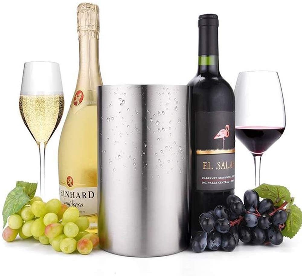 1600ml wine chiller  Stainless Steel Wine Cooler Double Wall Wine Bottle Chiller Champagne Ice Bucket