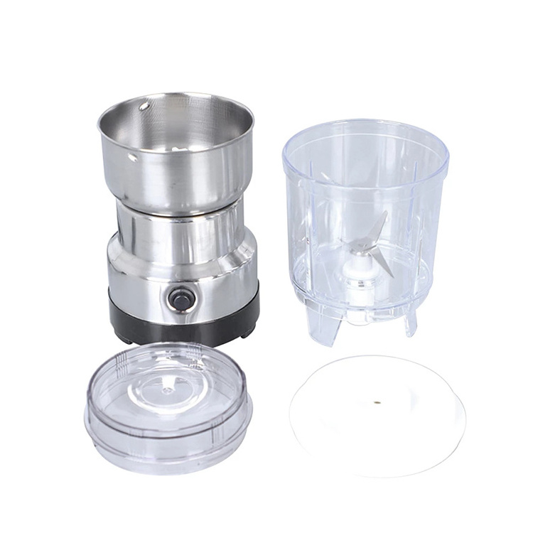 Portable Stainless Steel Mini Electric Coffee Bean Grinding Kitchen Bean Vanilla Spice Nuts Grinder