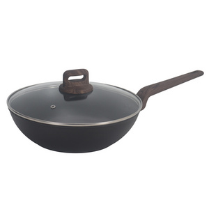 Nonstick Deep Frying Pan Induction Cookware, Non Stick Saute Pan with Lid,Healthy, PFOA PFOS APEO Free, Black