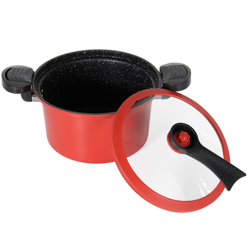 High Quality Forged Aluminium Cookware Colorful Non Stick Coating Multi Low Pressure Cookers