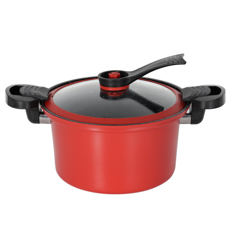 High Quality Forged Aluminium Cookware Colorful Non Stick Coating Multi Low Pressure Cookers