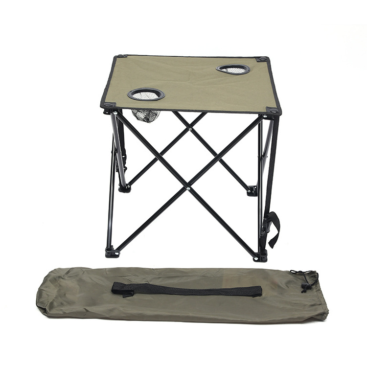 2023 New Design Modern Folding Metal Lite Mesh Camping Table Compact Outdoor Picnic & Fishing Dining Furniture