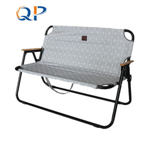 Modern Outdoor Leisure Folding Chair Portable Steel Wood and Plastic Bench for Camping Garden Rest Park Moon Chair Style