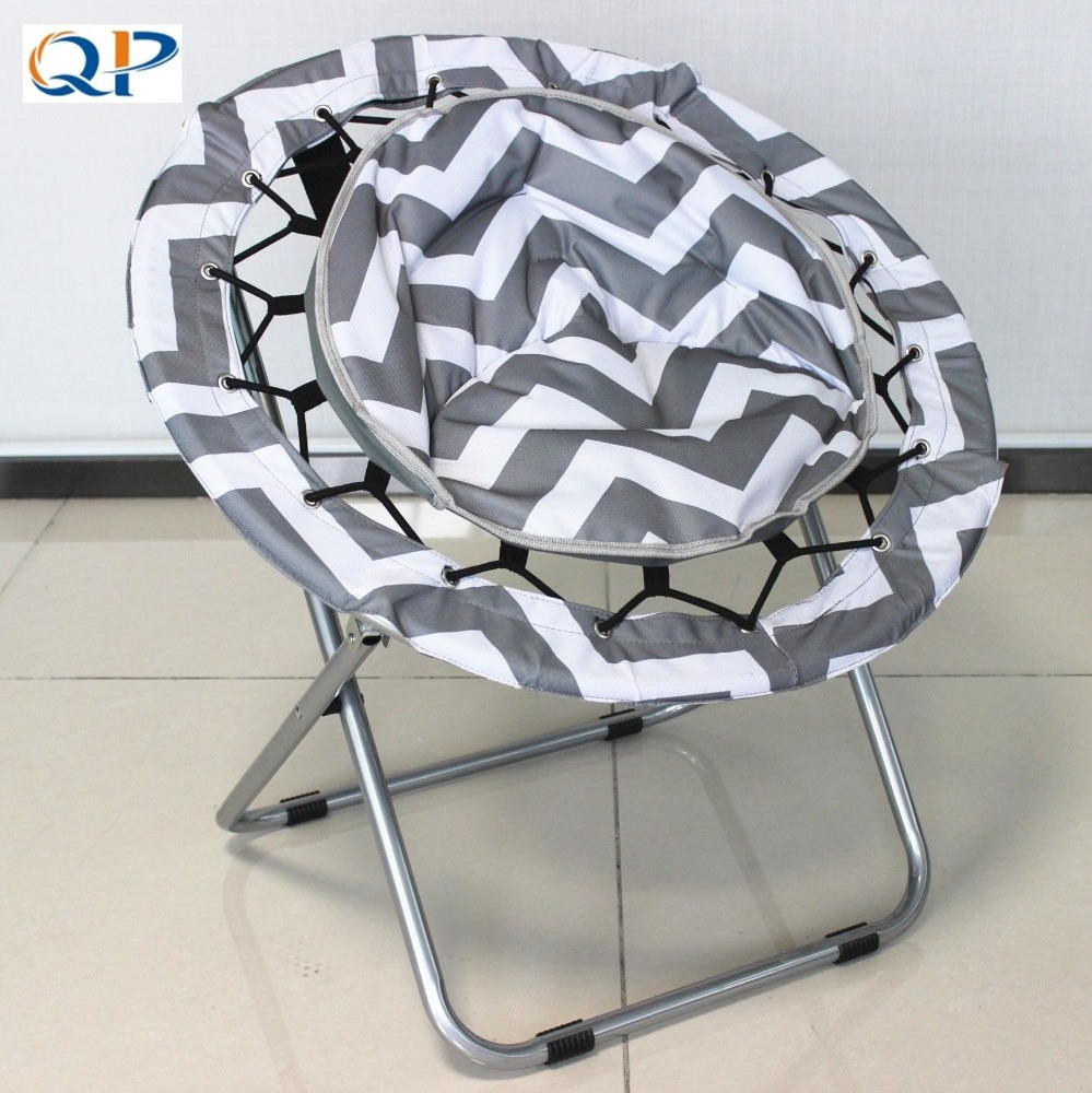 Good Feedback Round Outdoor Moon Chairs Wholesale Metal Furniture Garden Folding Child Bungee Game Chair