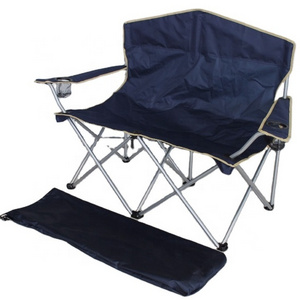 Low Price Two Seat Folding Beach Chair Portable Camping Love Chair