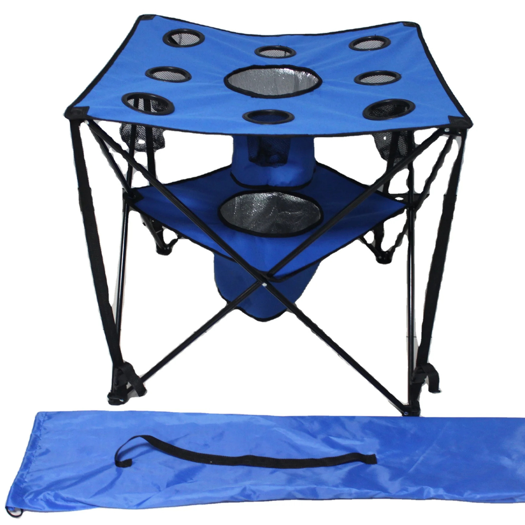 Cheap Outdoor Garden Funiture Folding Tables With Cooler Bag To Keep Food Picnic Table