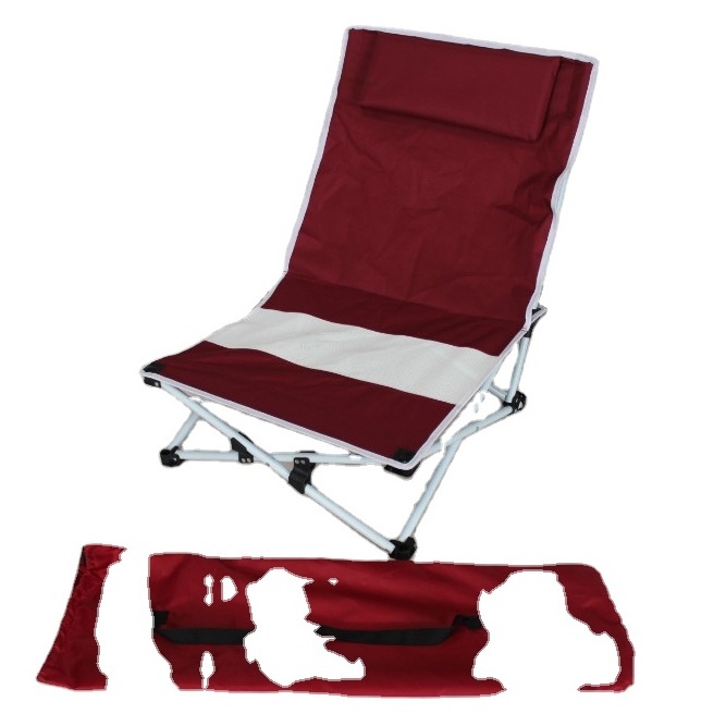 Folding Beach Chair Without Armrest Folding Camping Chair With Footrest Small Leg Chair