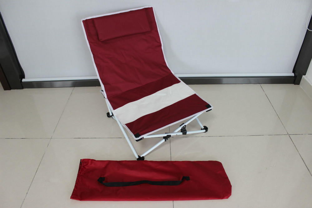 Folding Beach Chair Without Armrest Folding Camping Chair With Footrest Small Leg Chair