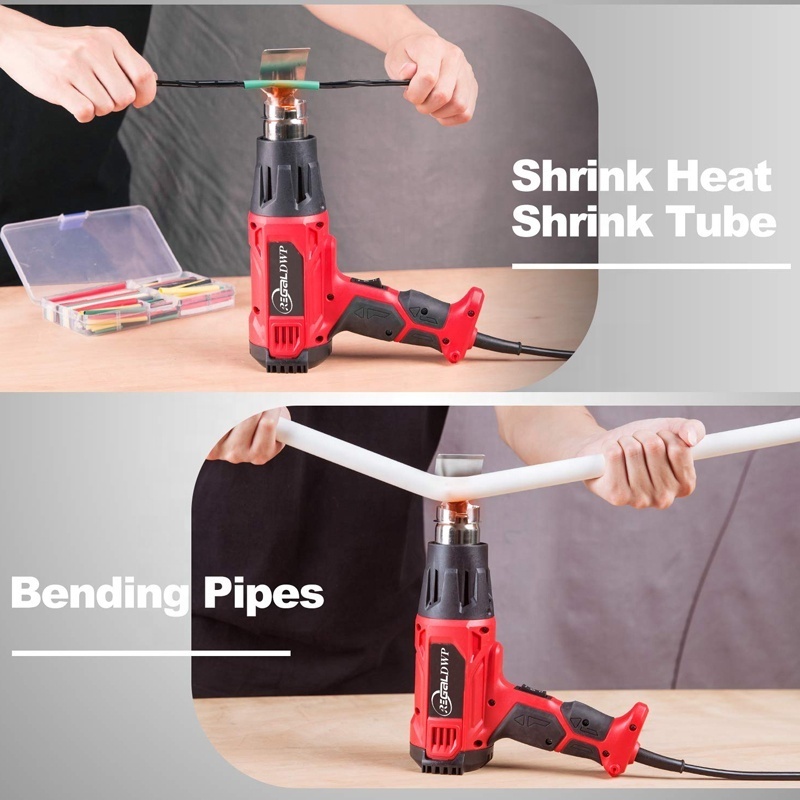 Heat Gun,Heavy Duty Hot Air Gun Kit Dual Temperature,Durable&Overload Protection,Shrink Wrapping,Paint Removing,Epoxy Resin