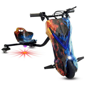 Kids Electric Scooter 360 Rotating Crazy Cart 3 Wheels Electric Drifting Trike For Kids