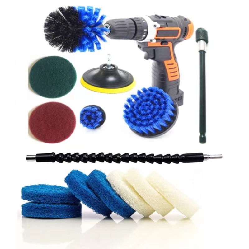 High Quality Car Wash Cleaning Kit Drill Wash Tire Brush Car Detailing Washing Tools Brush Set