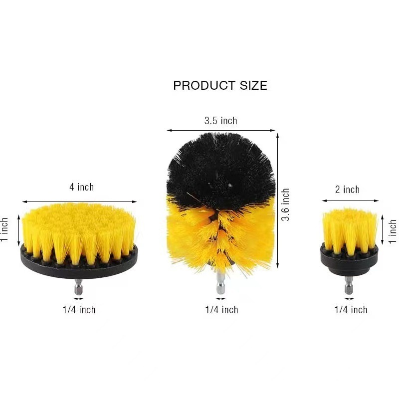 High Quality 9pcs Detailing Brush Drill Accessory Spin Scrubber Brush Kits For Car Wash