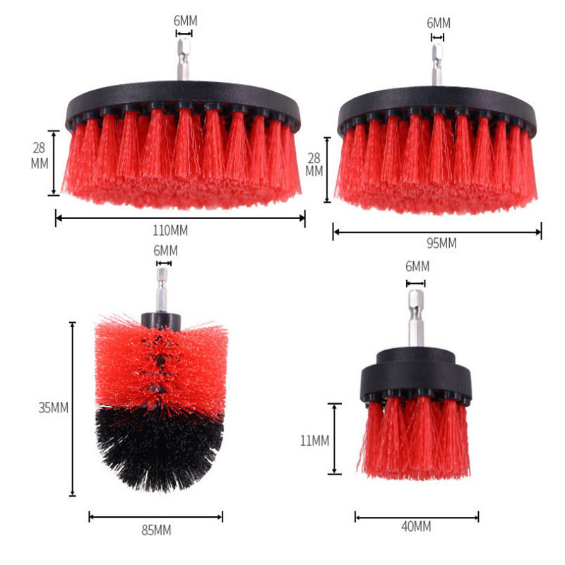 Factory Supply 6 Pcs Car Detailing Brush Set Clean Interior Exterior Equipment Car Wash Cleaning Tools Kit