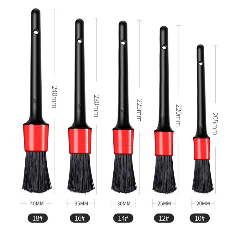 Manufactory Wholesale 5pcs Set Plastic Automotive Console Cleaning Brushes Car Cleaning Detailing Brush