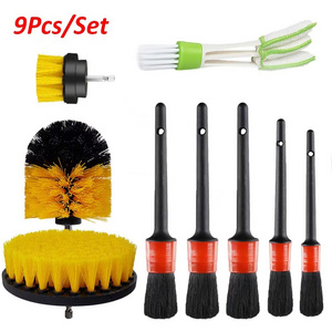 High Quality 9pcs Detailing Brush Drill Accessory Spin Scrubber Brush Kits For Car Wash