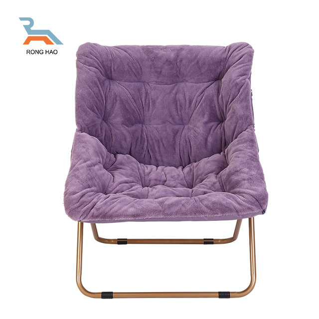 High Quality Extra Large Square folding Comfy Saucer Chair Folding Moon Chair