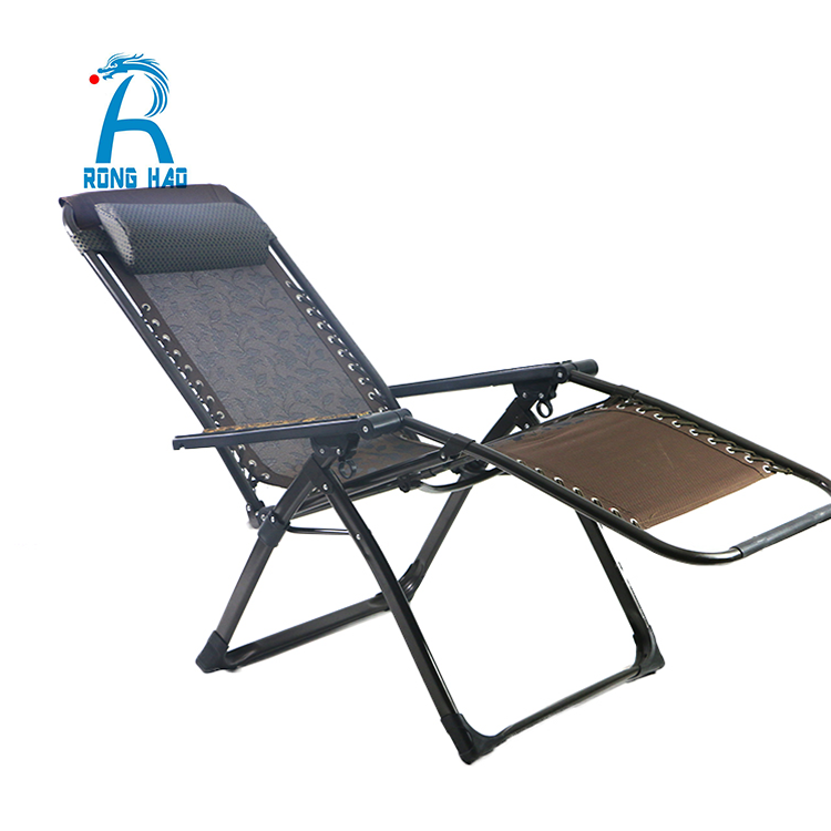 Outdoor Zero Gravity Folding Adjustable Chair Lounger Recliner with Pillow for Poolside, Yard and Camping