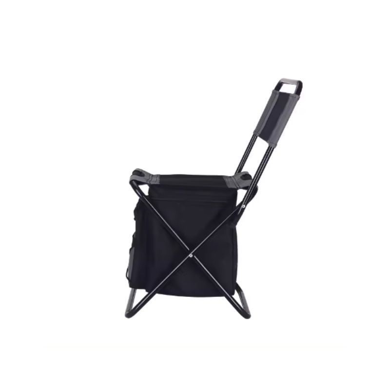 Fishing Chair with Cooler Bag, Outdoor Folding Chair Compact Fishing Stool Portable Folding Camping Stool Backpack Chair