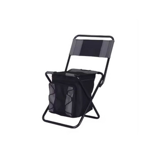 Fishing Chair with Cooler Bag, Outdoor Folding Chair Compact Fishing Stool Portable Folding Camping Stool Backpack Chair