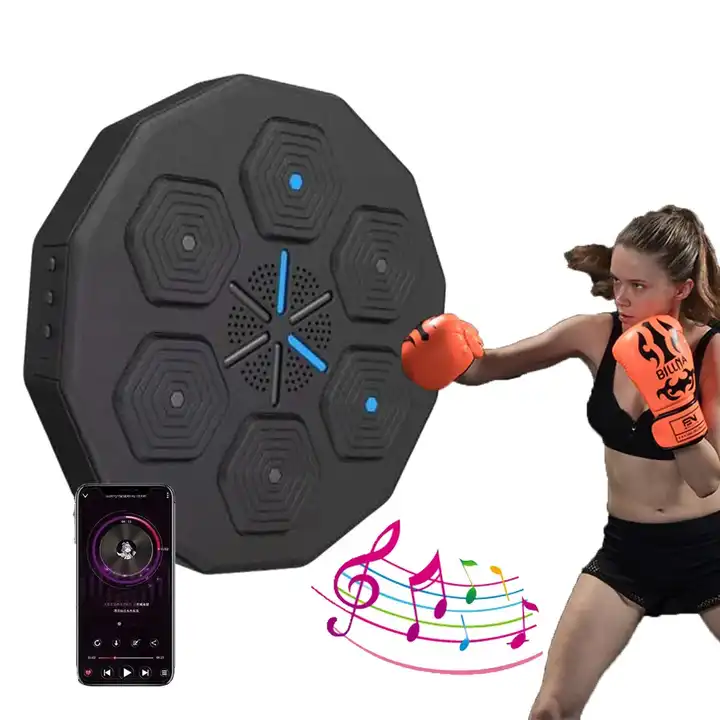 Indoor Smart bluetooth onepunch music boxing target training machine adult wall mounted trainer kicking pad with gloves