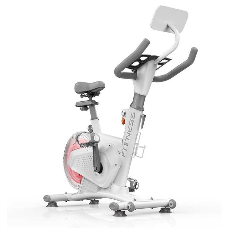 Cycling pedals  spinning Stationary Commercial Standard Exercise Bike  with  8kg Flywheel  Ipad Mount  Soft Cushion LCD Display