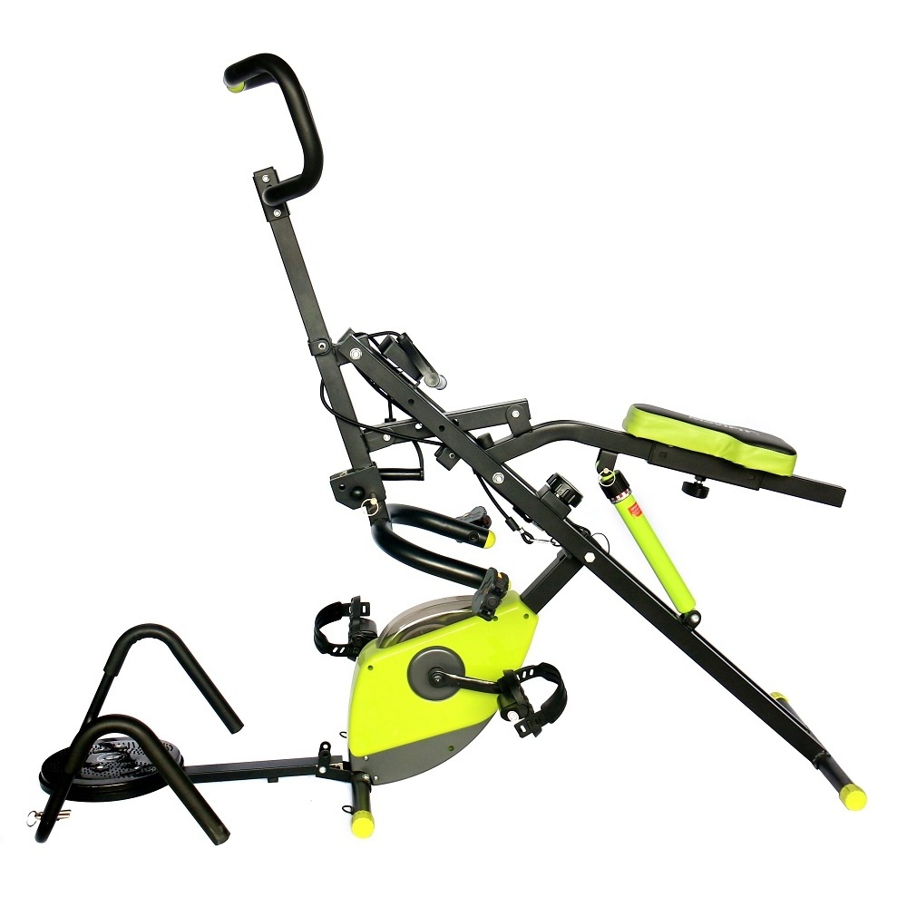 Total Body Fit Workout Exercise Abdominal  Horse Riding Machine Total Crunch Bike with Magnetic Bike and Wrist Twister