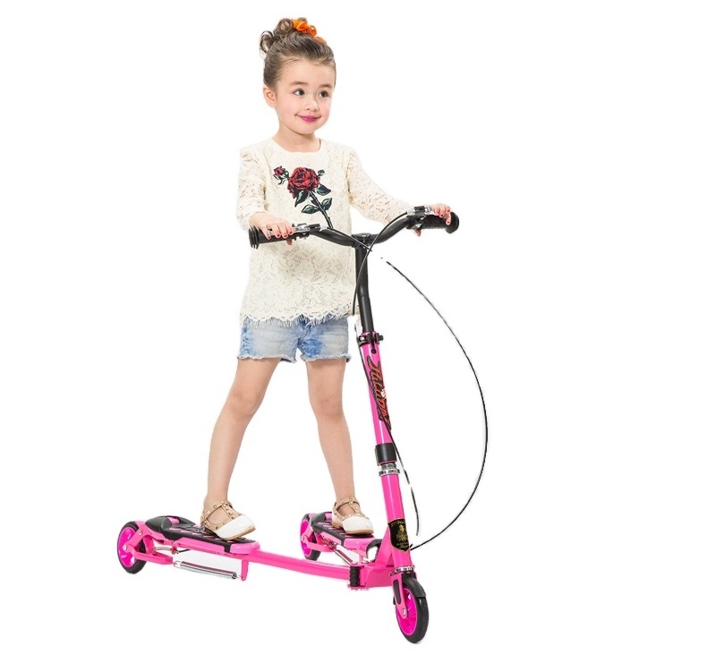 Flicker 3 Wheel Sliding Folding Drifting Kids Pro Frog Swing Scooter Kick Kids Scooter High Quality for Boys Girls