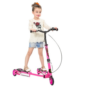 Flicker 3 Wheel Sliding Folding Drifting Kids Pro Frog Swing Scooter Kick Kids Scooter High Quality for Boys Girls