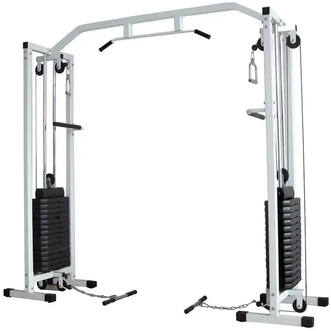 RUIBU Multi-Functional Cable Machine Functional Trainer Compact at Home Workout Machine with Accessories Home Gym Cable Machine