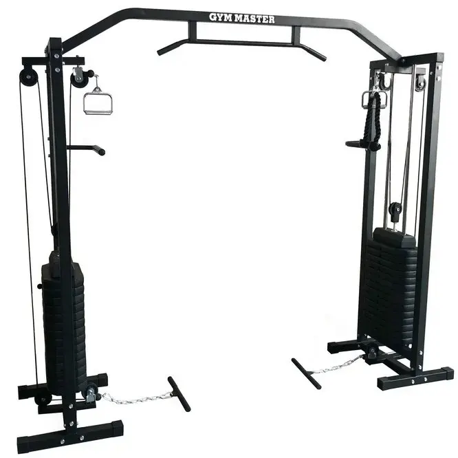 RUIBU Multi-Functional Cable Machine Functional Trainer Compact at Home Workout Machine with Accessories Home Gym Cable Machine