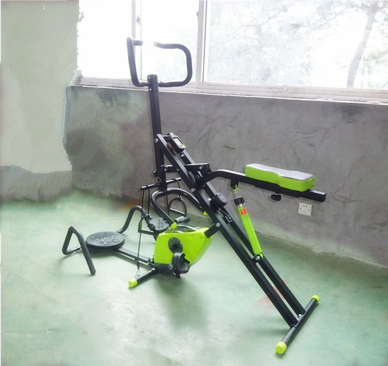 Total Body Fit Workout Exercise Abdominal  Horse Riding Machine Total Crunch Bike with Magnetic Bike and Wrist Twister