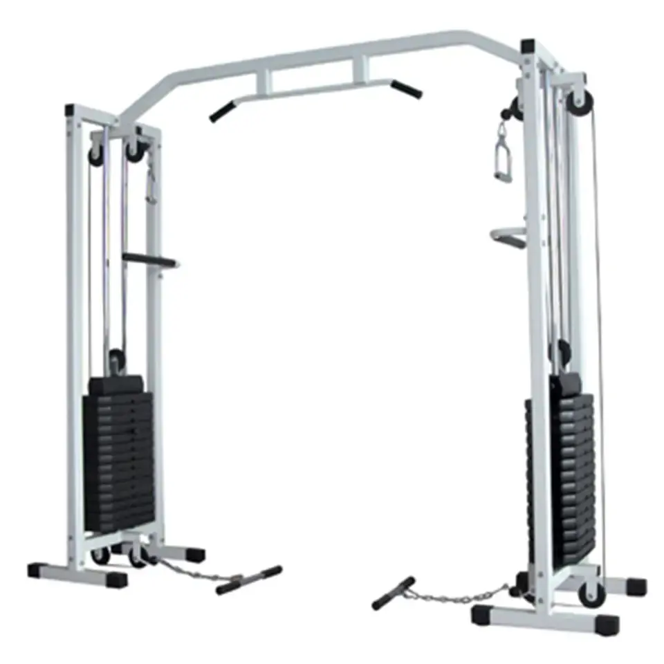 RUIBU Multi-Functional Cable Machine Functional Trainer Compact at Home Workout Machine with Accessories Home Gym Cable Machine