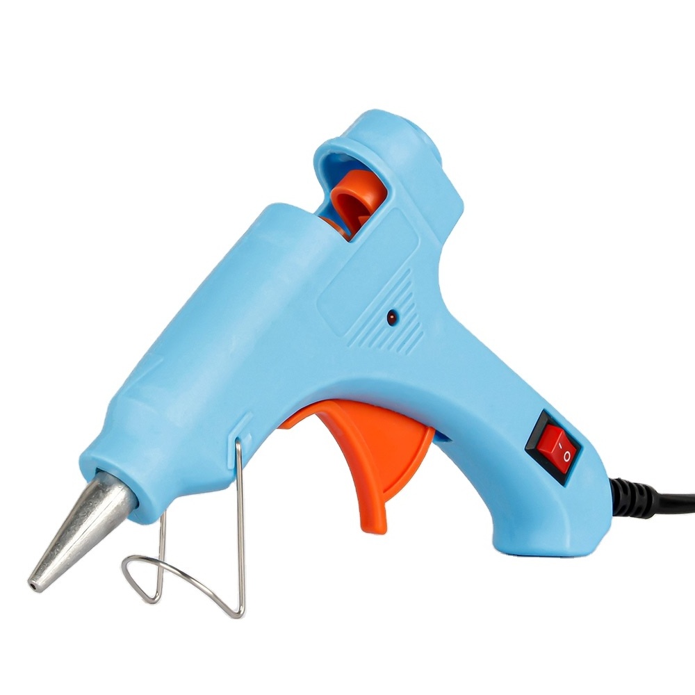 New product Anti-scalding nozzle 20W hot melt glue gun 7mm hot melt glue special 110-220V with blue color