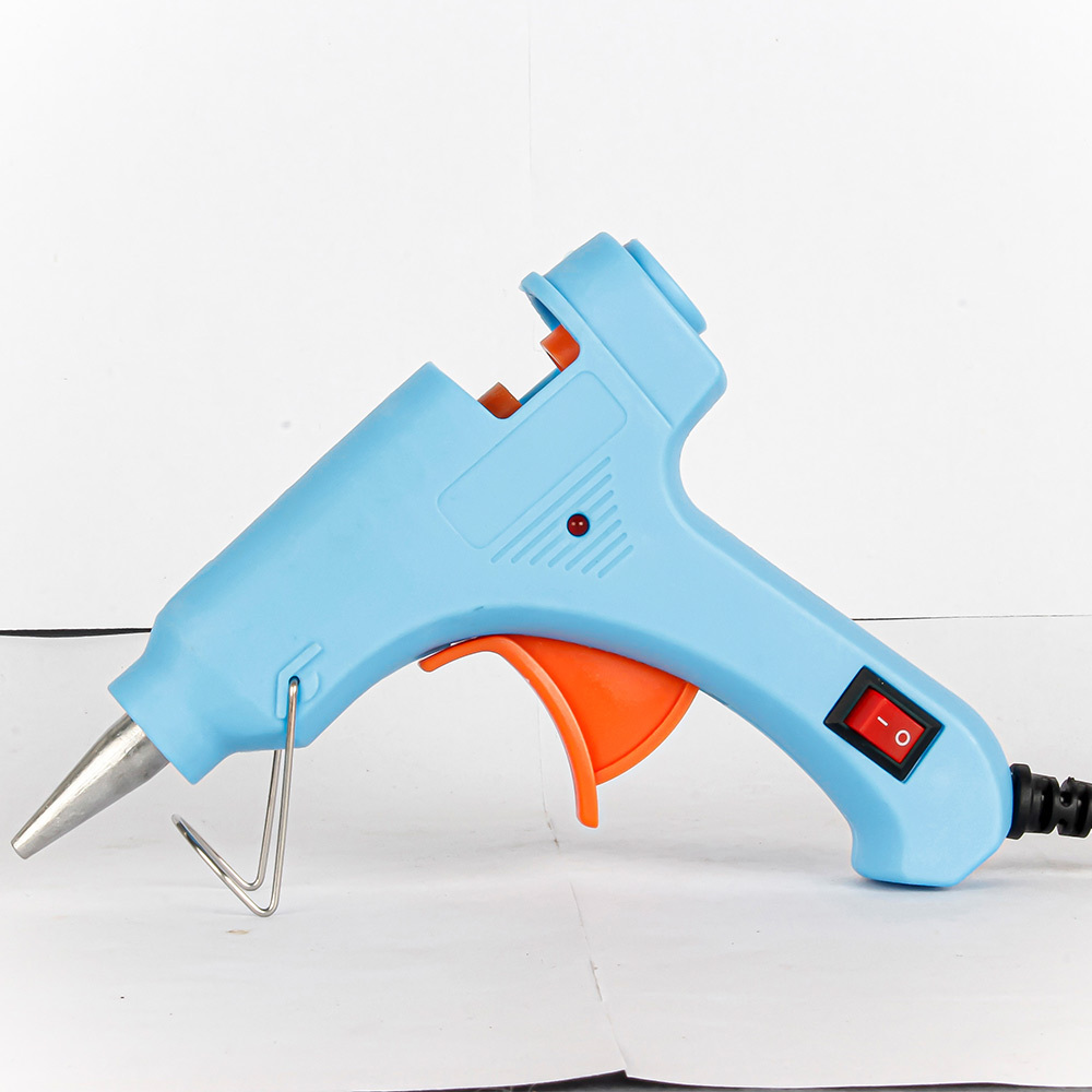 New product Anti-scalding nozzle 20W hot melt glue gun 7mm hot melt glue special 110-220V with blue color