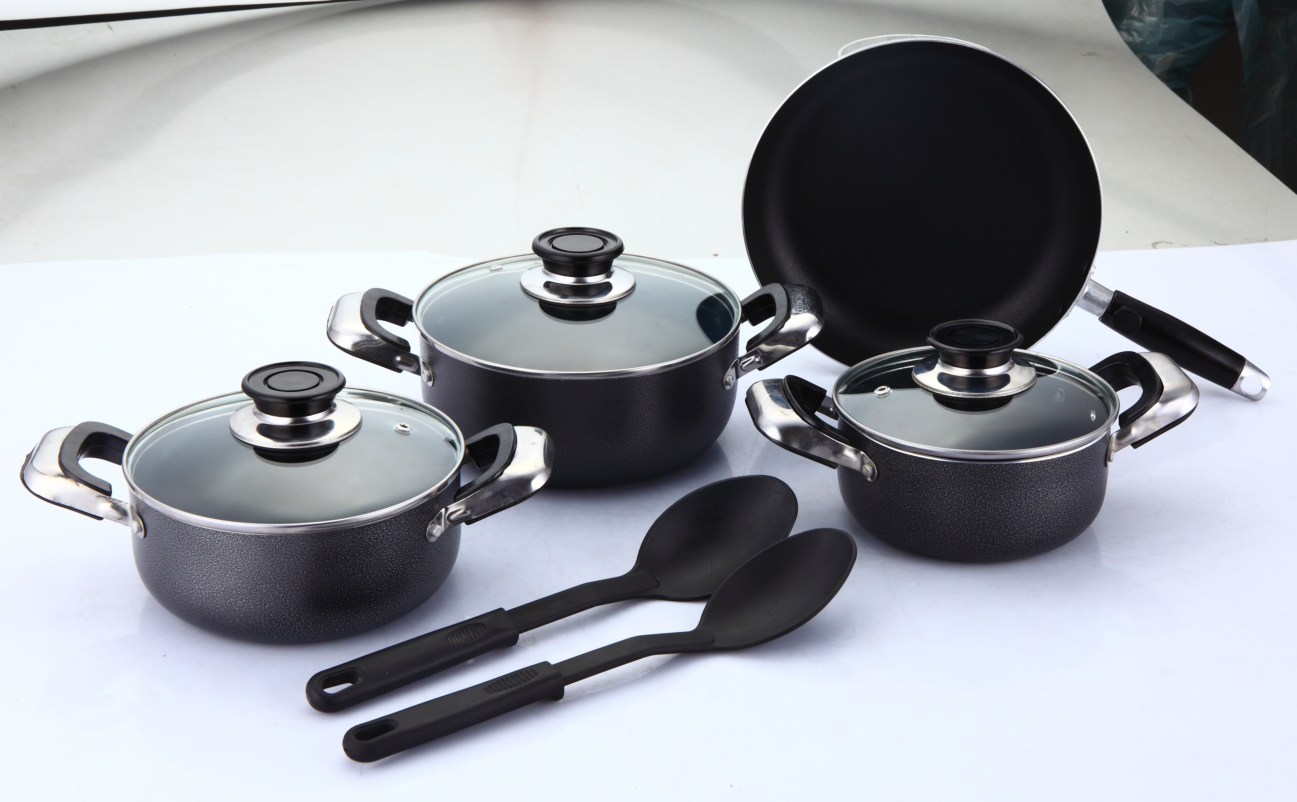 Hight quality non stick aluminium kitchenware set cooking pot cookware set