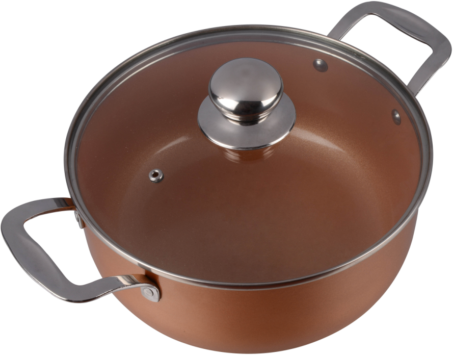 Household High Quality Copper Cooking Pot Fry Pan And Casserole Cookware Sets